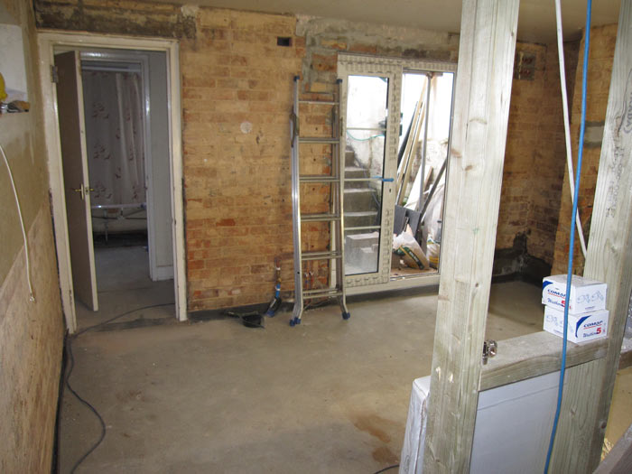 Property during renovation