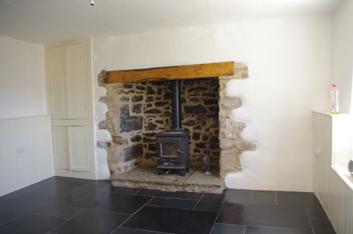 Fireplace on project completion